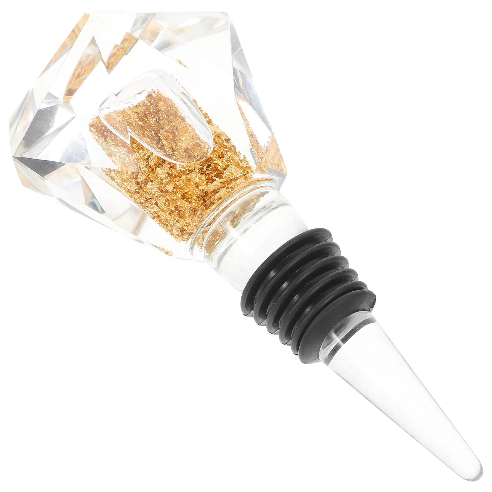 Crystal Glass Wine Stopper Exquisite Novel Design High Sealing Performance Lightweight Portable Bottle Plug for Household Pub