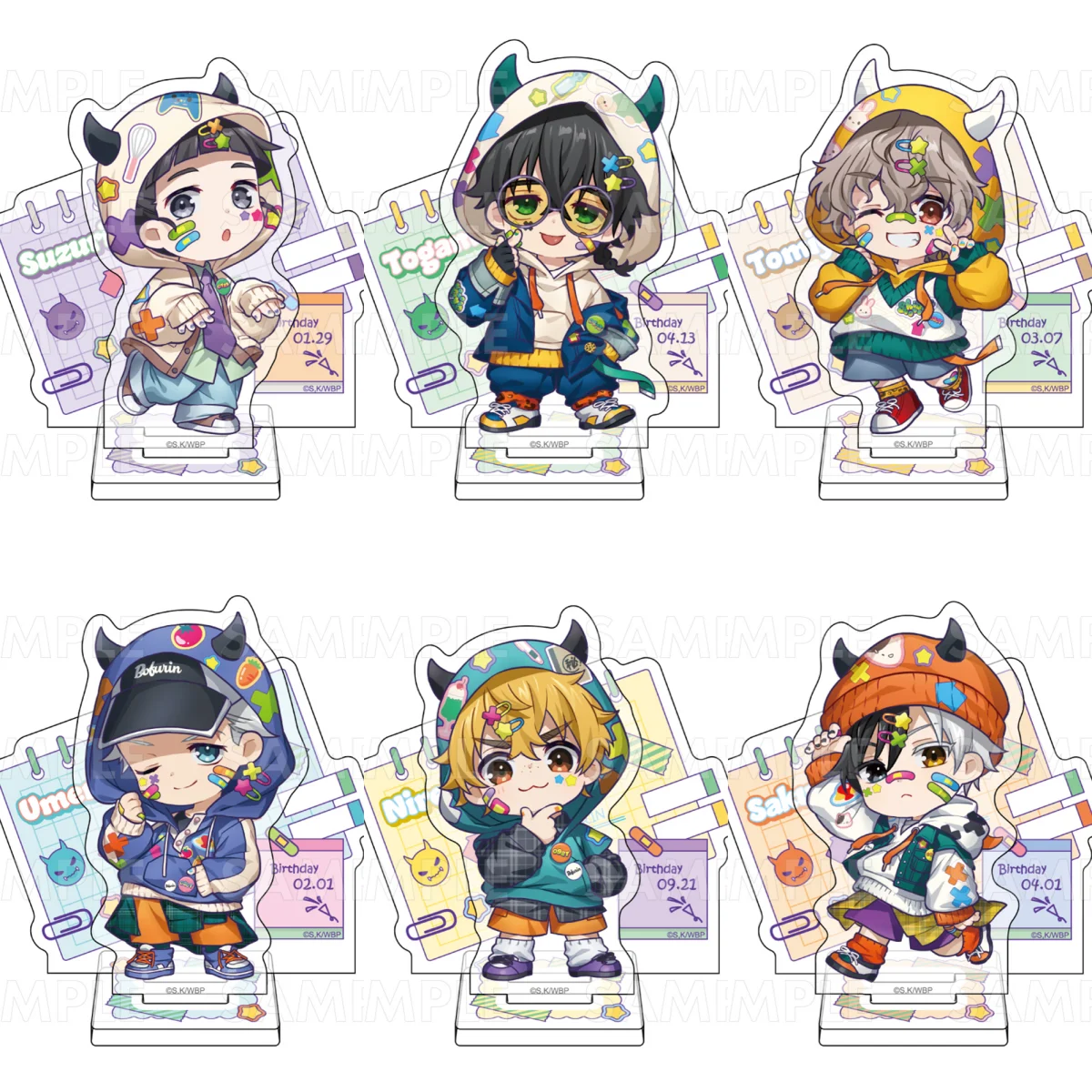 Anime WIND BREAKER 10CM Acrylic Keychain Model Cosplay Characters Ornament Accessories Goods Collection Gifts