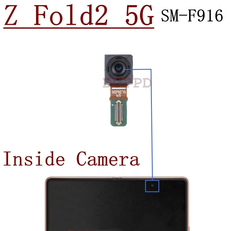 Front Rear Camera For Samsung Galaxy Z Fold2 5G SM-F916B F916N Frontal Selfie Small Back Main Camera Module Flex Cable Z Fold 2