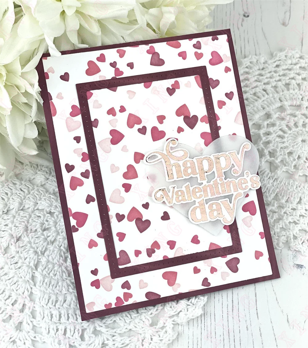 New Arrival Rotating Hearts Layering Stencil 2023 Diy Scrapbooking Craft Handmade Album Card Template Decoration Embossing Molds