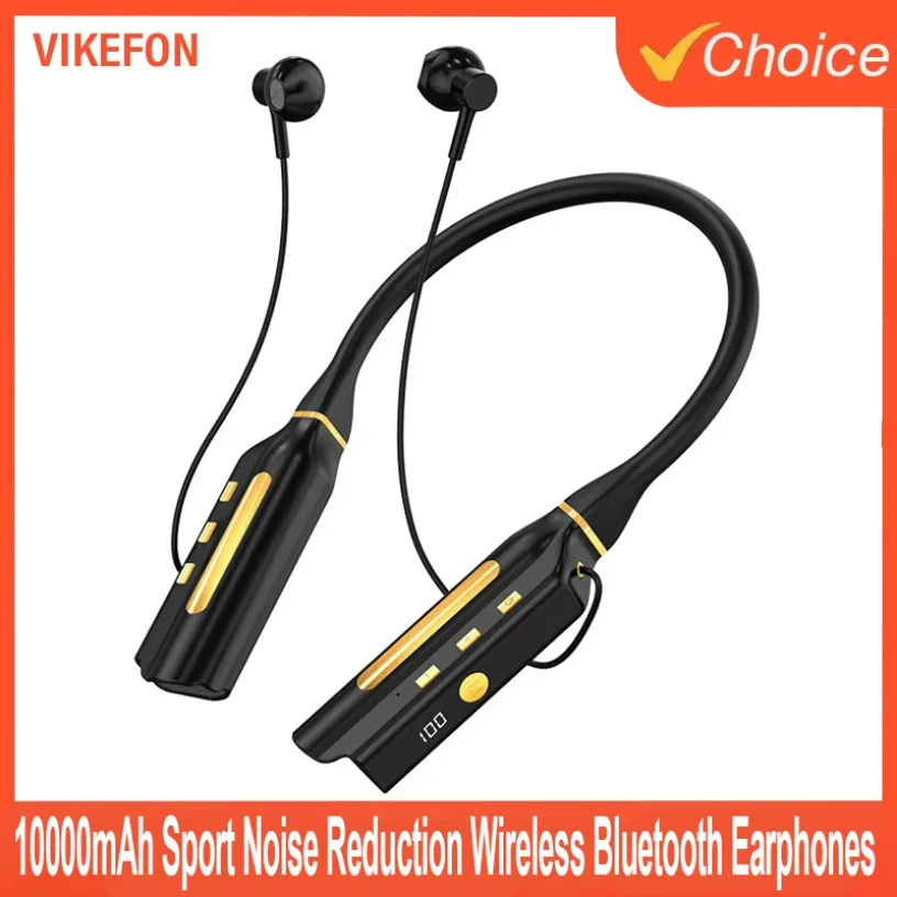 

10000Hours Playback Wireless Headphones Neckband Earphone Bluetooth Bass Headset Sports Waterproof Earplugs Can Be As Power Bank