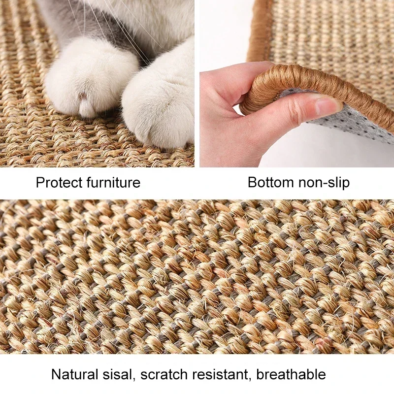 Imagem -02 - Pet Toy Sofa Furniture House Protector Coçar Post Coçar Garra Capa de Gatinho Placa de Gatos Almofada de Sisal de Arranhões Almofada de Gato