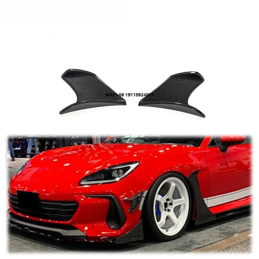 

Fits for BRZ 2022-2023 Real Carbon Fiber Front Splitters Lip Canard Fins Trim