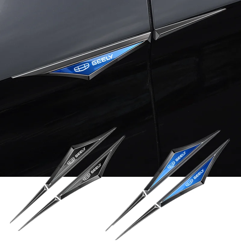 

Car Body Metal Waterproof Sticker Car Door Fender Side Blade Badge For Geely Atlas Coolray Emgrand EC7 EC8 X7 EX7 CK2 CK3 GL GS