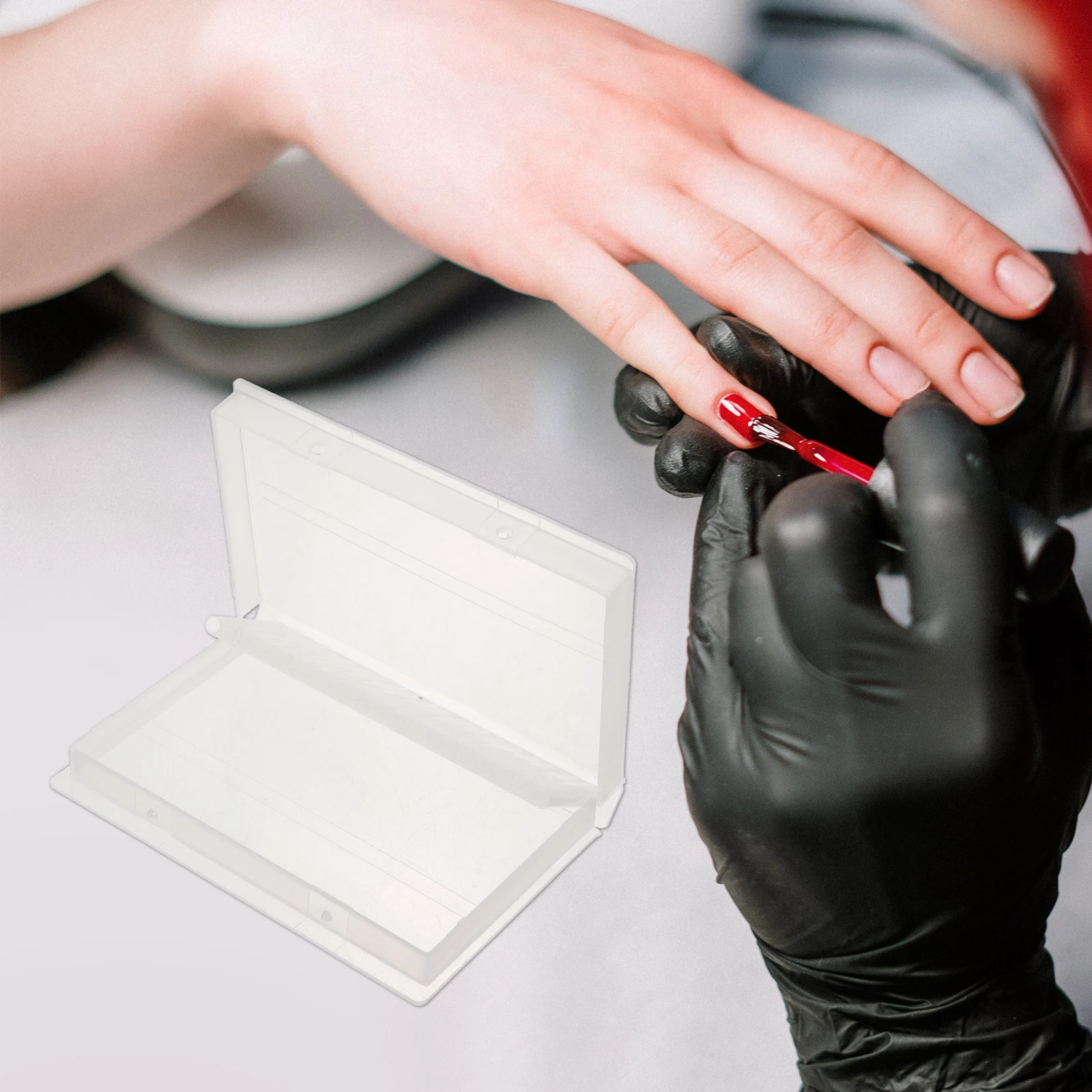 

4 Pcs Nail Drill Bits Organizer Transparent Storage Box for Manicure Grinder Heads Bit Case Display Holder Nail Art Tools