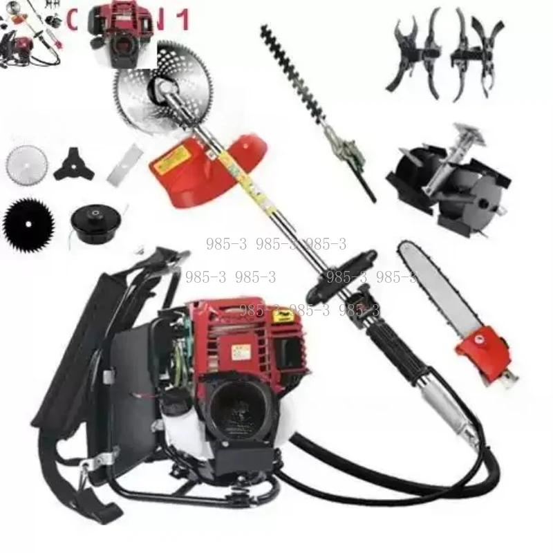 Petrol Powered Multi-Function 4-Stroke Engine Backpack Hedge Trimmer 10-in-1 Grass Cutter Tiller Cultivator Lawn Mower
