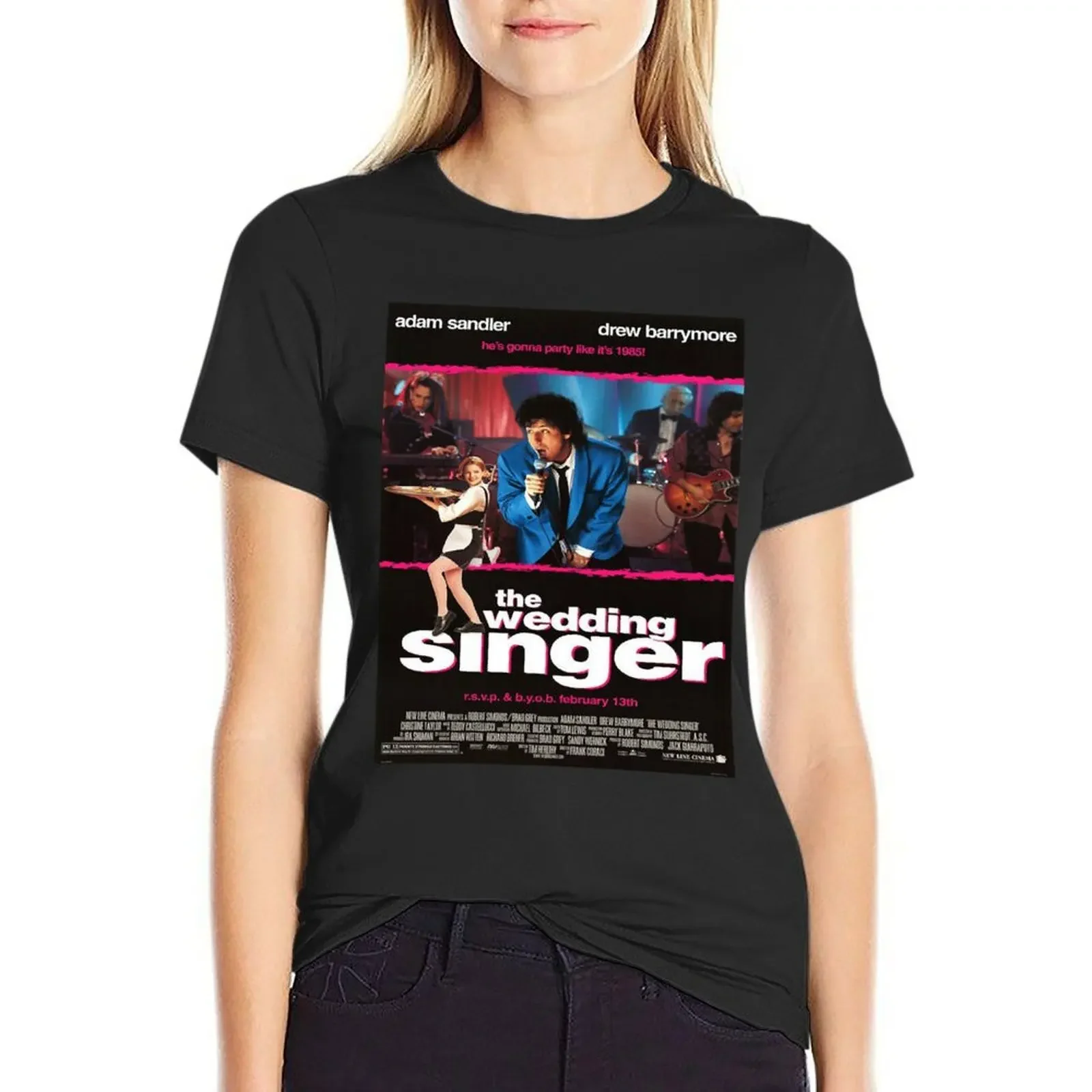 

Great Model The Wedding Singer (1998) Gift Music Fans T-Shirt summer tops shirts graphic tees Blouse Summer Women's clothing