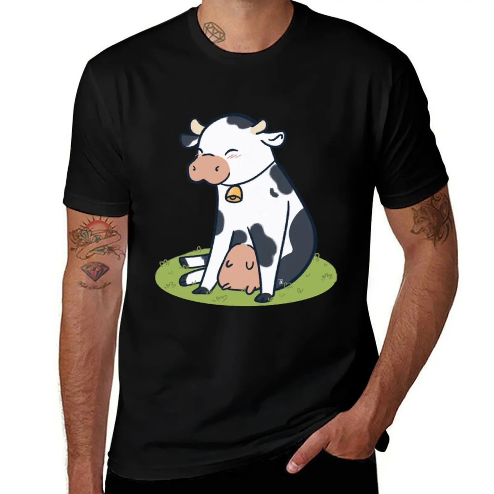 

Cute cow T-Shirt Work Wear Breathable Tee