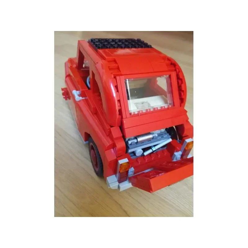 MOC-100462 Red Car Assembly Stitching Building Block Model MOC Creative Educational Kids Birthday Building Block Toy Gift