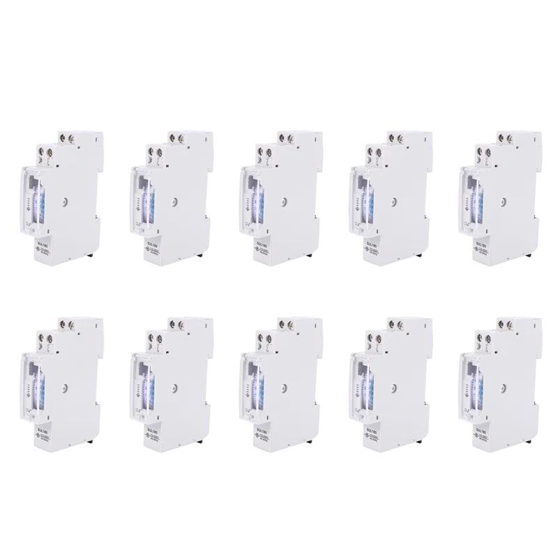 AA81-10X SUL180A 15 Minutes Mechanical Timer 24 Hours Programmable Din Rail Timer Time Switch Relay Measurement Analysis