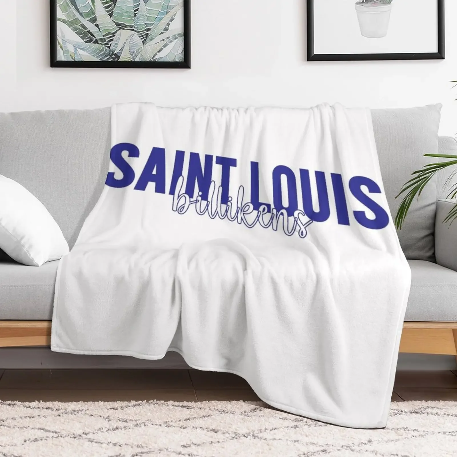 saint louis university billikens Throw Blanket Plush Fuzzy Cozy Blanket for Couch Sofa