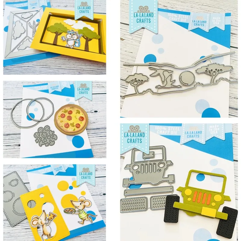 Golf Cart Inverted Scallops Square Cutting Dies Scrapbook Diary Decoration Stencil Embossing Template DIY Greeting Card Handmade