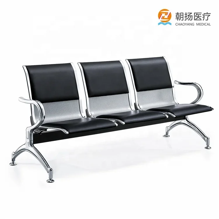 Hot Sales Hospital Waiting Room Stainless Steel 3-seater Waiting Chair