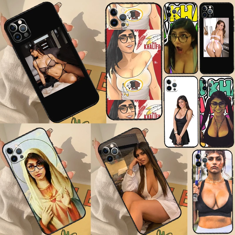 مثير فتاة جميلة ميا خليفة غطاء ل Xiaomi Redmi ملاحظة 14 13 9 10 11 12 برو 10S 11S 12S حالة ل Redmi 14C 10C 12C 13C