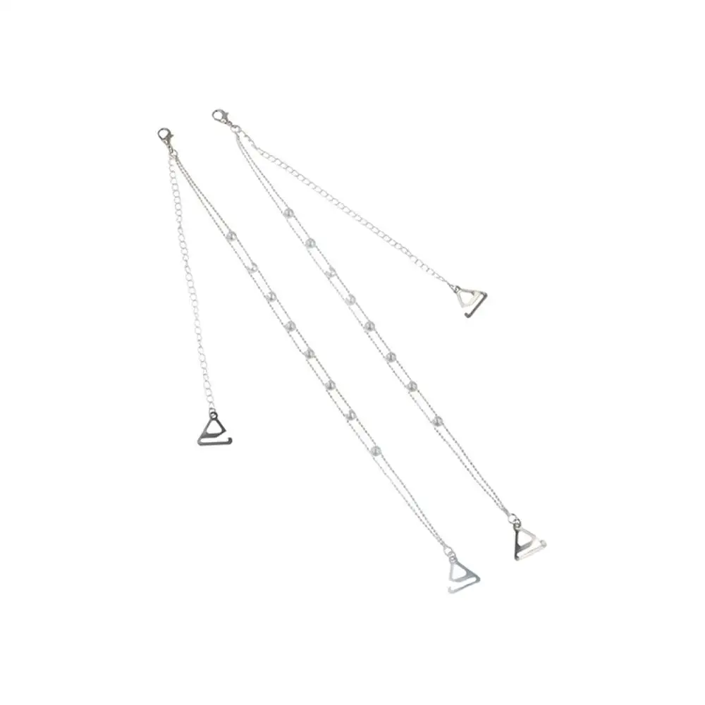 

Adjustable Non-slip Metal Chain Invisible Leaves Summer Bra Accessories Pearl Shoulder Strap Women Bra Belt Brassiere Straps