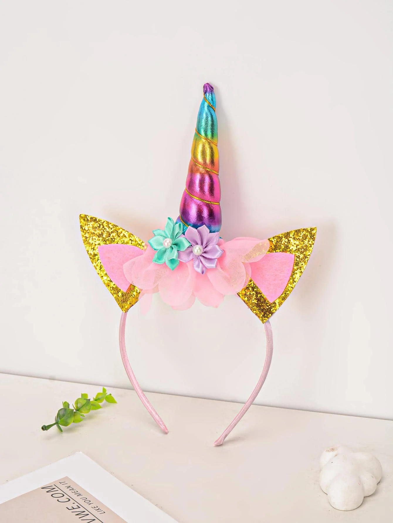 Rainbow Unicorn Headband Girls Hairband Cute Cartoon Birthday Decoration Cosplay Photography Photo Prop Supplies