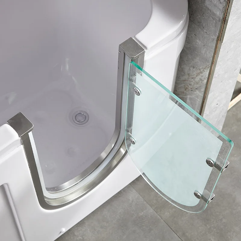 Manufacturer Direct Walk-In Bathtub With Door Seat Acrylic Anti-Slip Grab Bar Whirlpool Massage Modern Elderly Safety Bath Tub