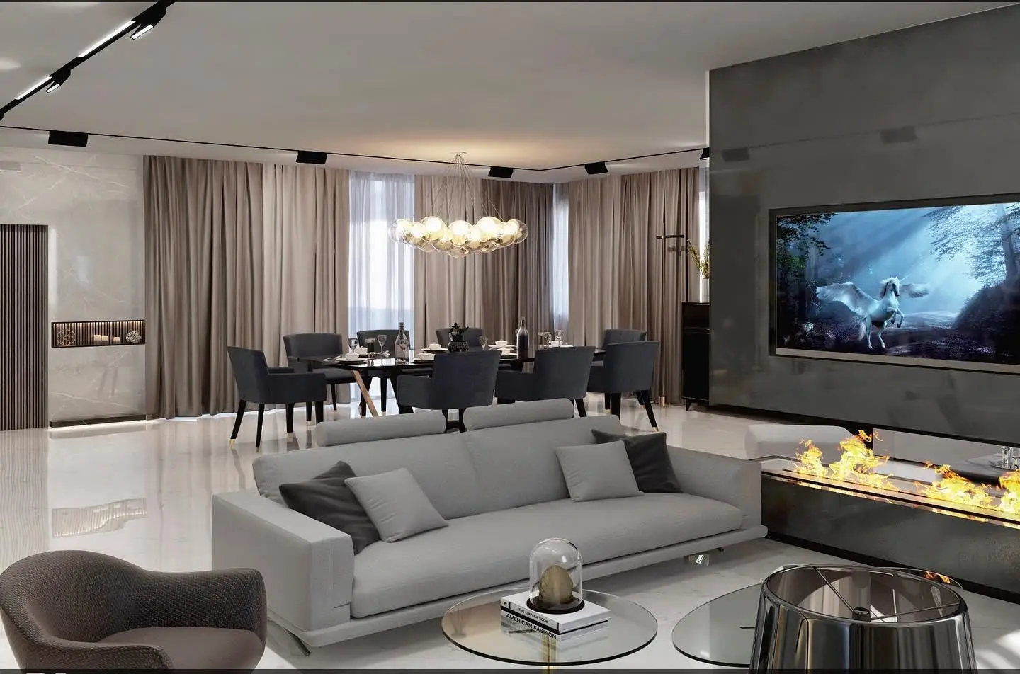 Electric Fireplace Insert, 750mm SS304 Body 3D Water Vapor Fireplace, LED Flame Decor, Water Steam Fireplace, for Home Apartment