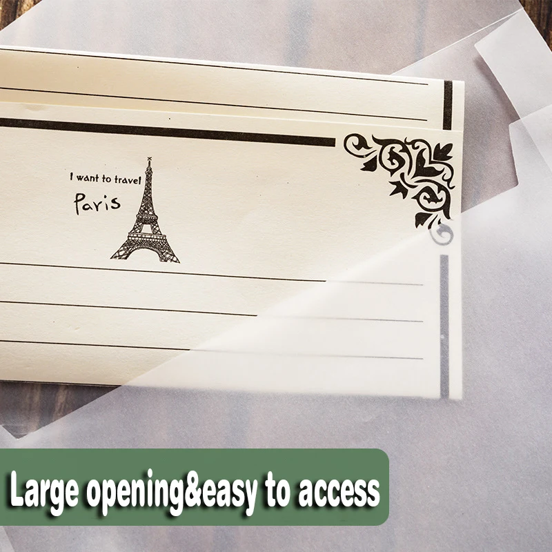 50pcs/lot Envelope Blank Translucent Retro Wedding Invitation Business Postcards European Giftbox Message Card Envelopes Letters