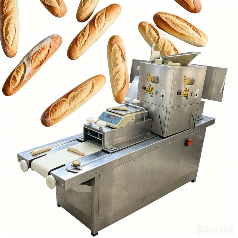 Commercial Automatic All In One Baguette Moulder Dough Rounder Cutter Machine Industrial Bakery Bread Roll Making Machine