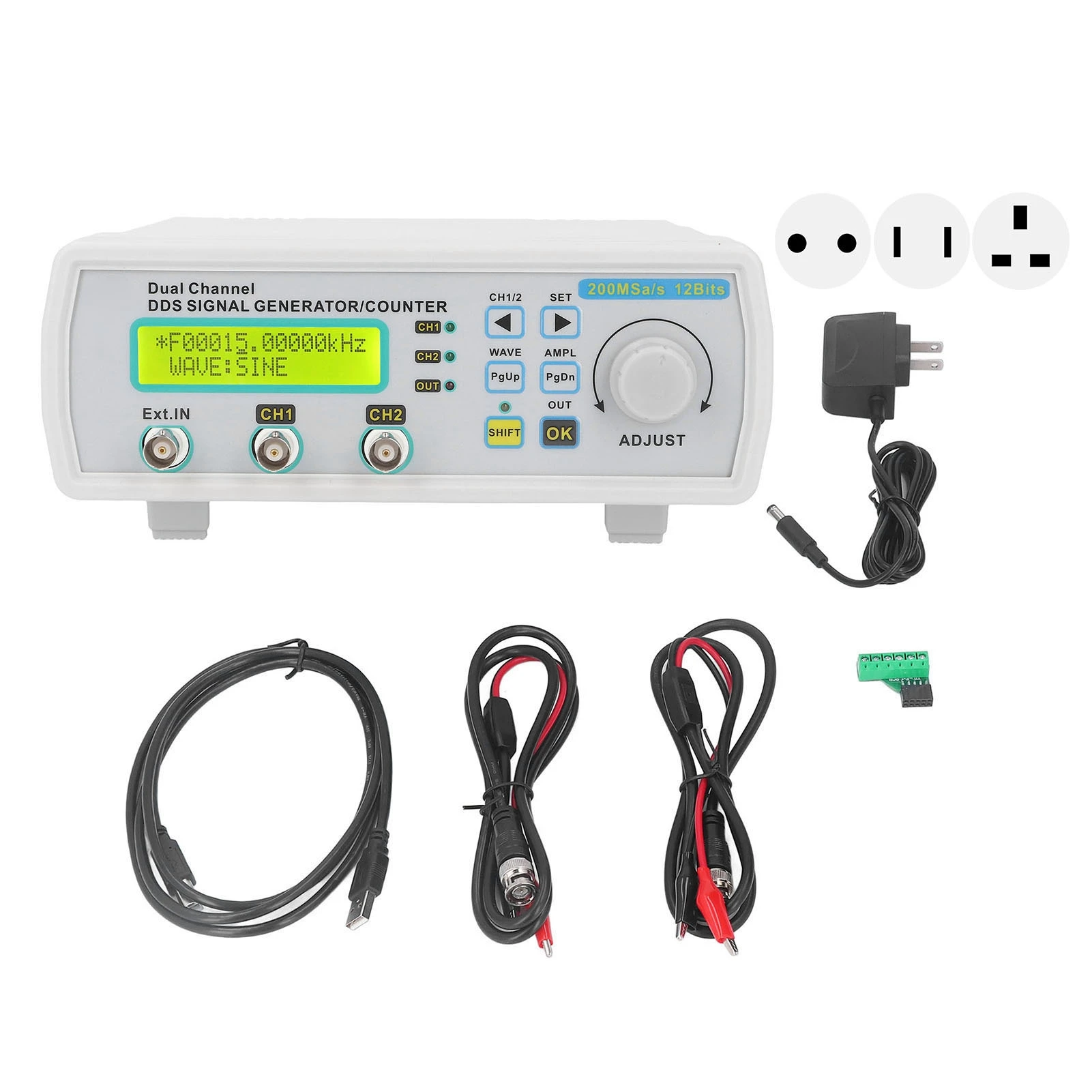 

Frequency Counter Signal Generator Frequency Counter DC5V DDS Dual Channel Programmable Function Signal Generator Counter
