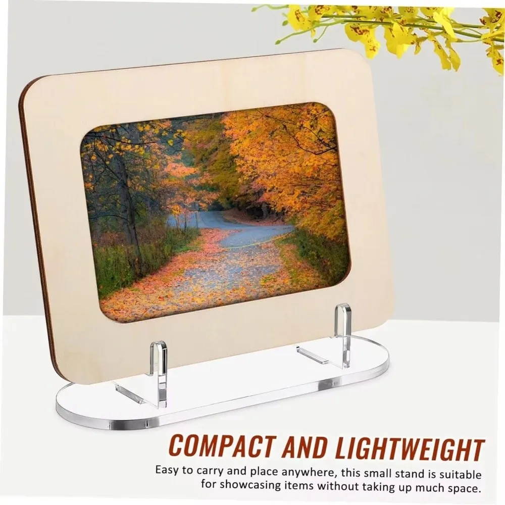 1Pc Simple HD Transparent Acrylic Badge Holder Desktop Decoration Acrylic Card Display Stand ​ storage Transparent Display Stand