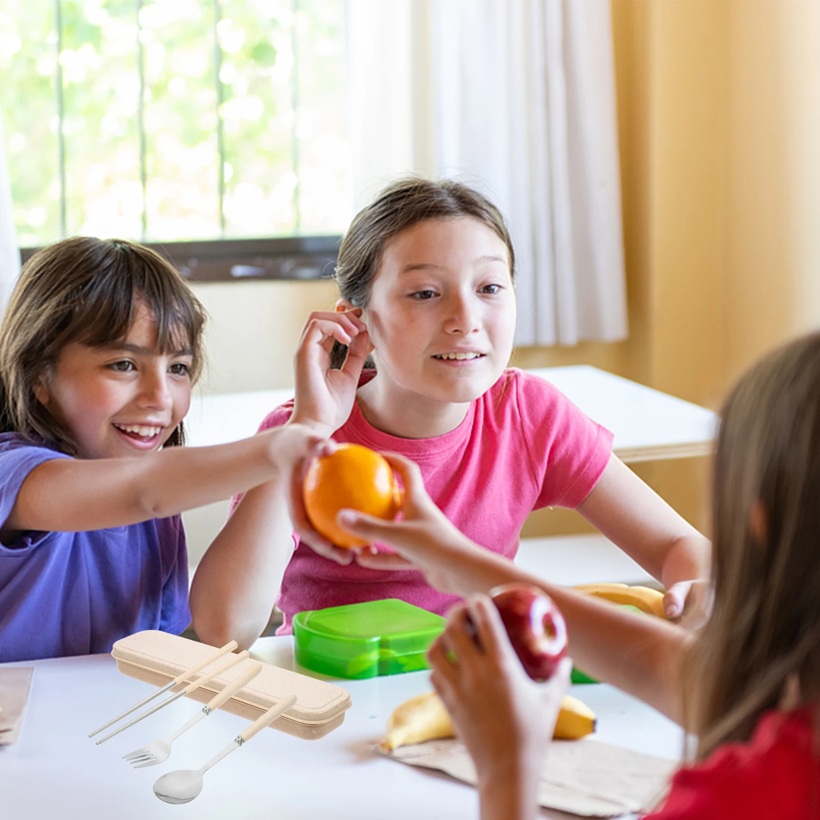 

Вилка, ложка, набор палочек для еды, портативная многоразовая дорожная посуда из нержавеющей стали, обеденный набор, аксессуары для пикника, кухни, бара