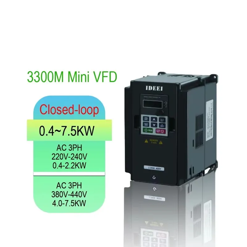 High Performance 3300 Mini VFD Industrial Machines Variable Frequency Driver with Vector Speed Torque Control & Modbus