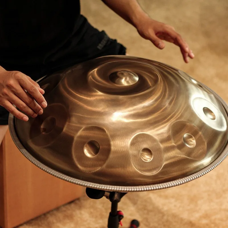Metal Handpan Drum D Minor Professional Handmade Handpans Meditation Sound Healing Portable Hand Pan Drums Percussion Timbales