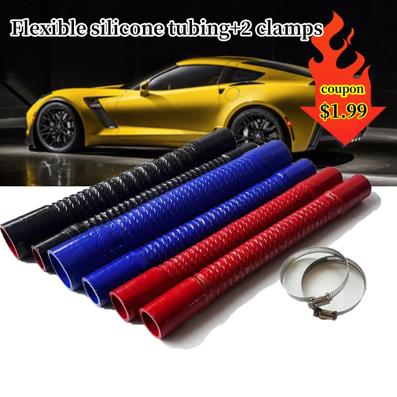 Red blue black All Size Universal Silicone Flexible Hose Car Air Intake Pipe Radiator Tube Intercooler Tube  Rubber Joiner