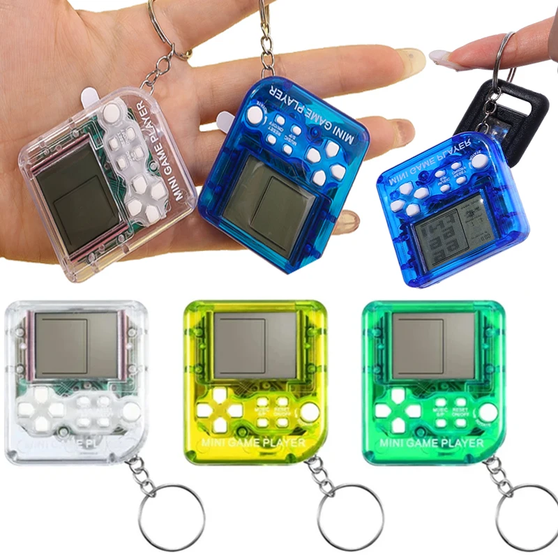 Retro Mini Handheld Electronic Games Player Classic Hand Held Console Game Child Puzzle Gaming Console Toy Gift Machine Keychain