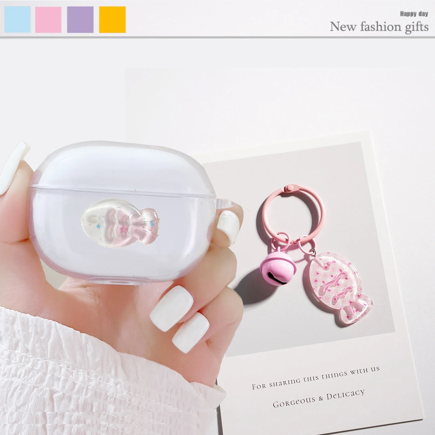 Cute Cat/Fish Case For QCY Crossky C30/C30S T20 HT03 HT07 T17 T8/T8s/T8pro Case For QCY T20 Silicone Earphone Cover view 4