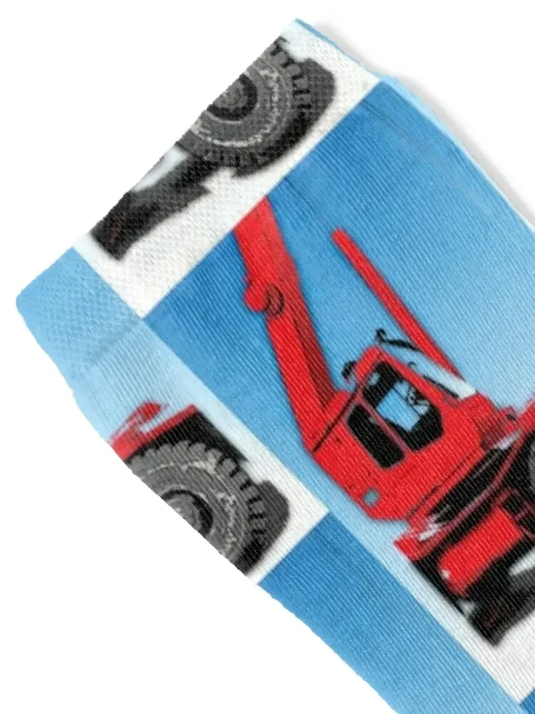 Red Mobile Docking Crane Socks anti-slip cute Non-slip golf Socks Women Men's