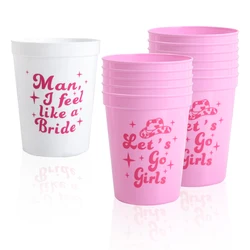 Bachelorette Party Reusable Cups Cowgirl Let’s Go Girls Party Cup Birthday Bridal Shower Team Bride Gift Wedding Party Supplies