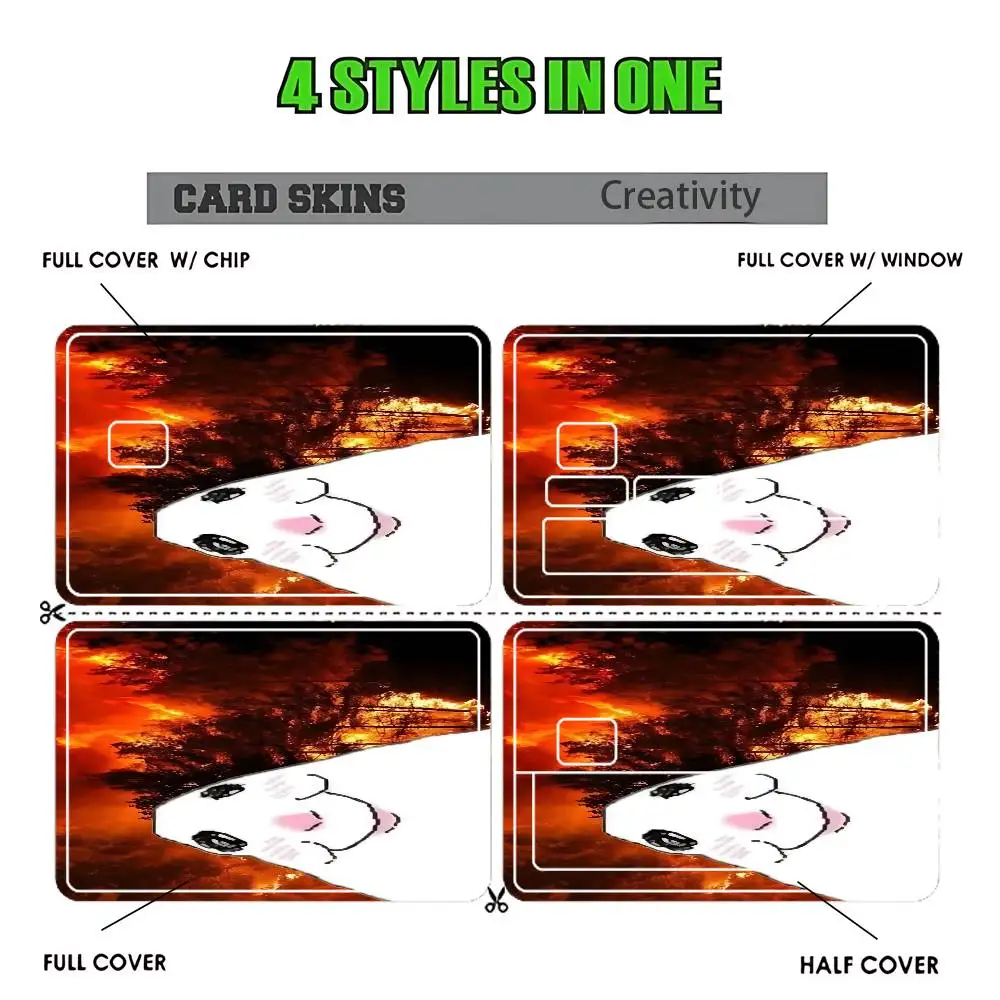 Hamster Meme Sun Shines Sticker Film Tape Skin for Credit Card Debit Card Cartoon Waterproof Stickers Small Chip
