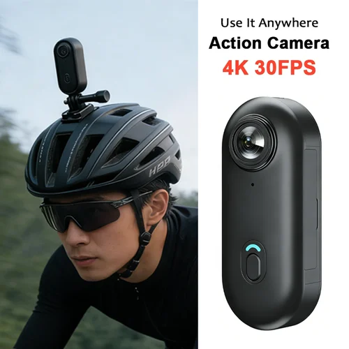 Imagen 1 del producto Cámara de Acción 4K Mini HD WiFi 2.4G, Impermeable, con Clip Magnético, para Pecho, Cuerpo, Motocicleta, POV, Videocámara Portátil para Vlogs