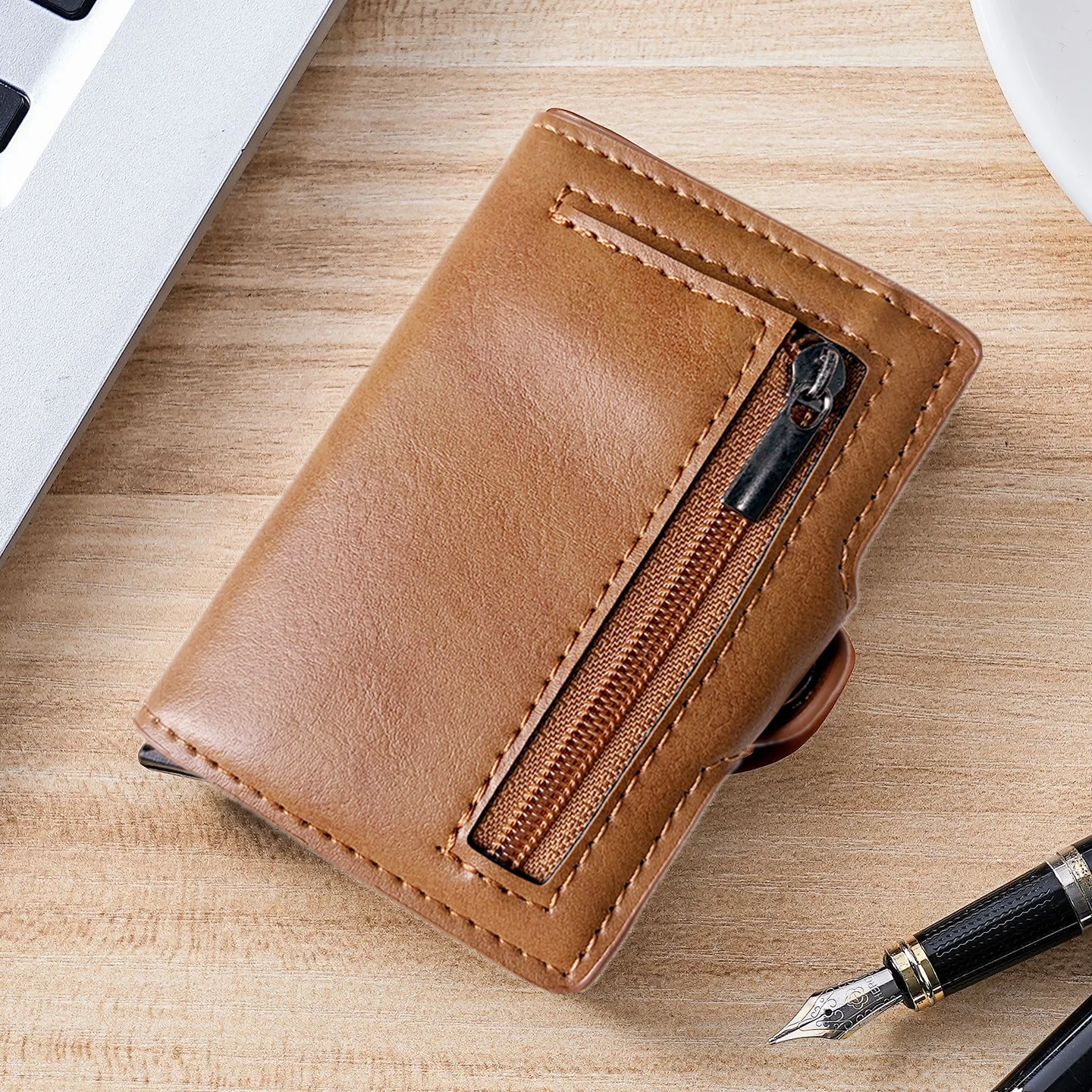 Herren Slim Wallet RFID-geschützte Geldbörse Kartenhalter – Detail 10