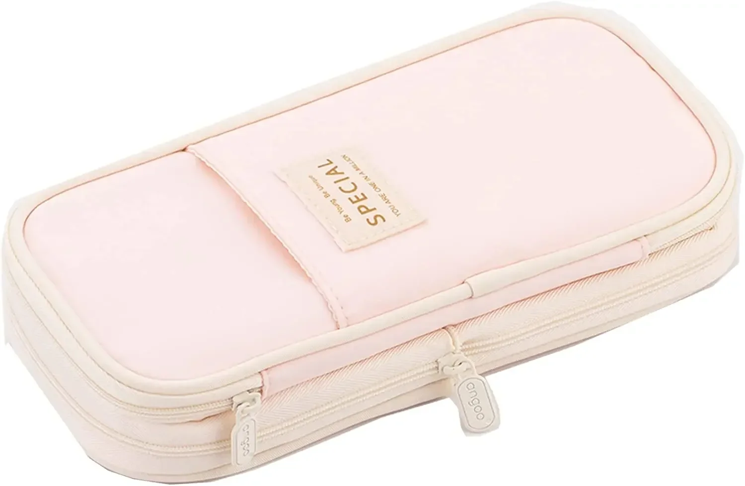 Niedliche Feder mäppchen für Mädchen Macaron Leinwand Doppels chicht große Kapazität Bleistift box Kinder Kawaii Beutel Briefpapier Schul bedarf