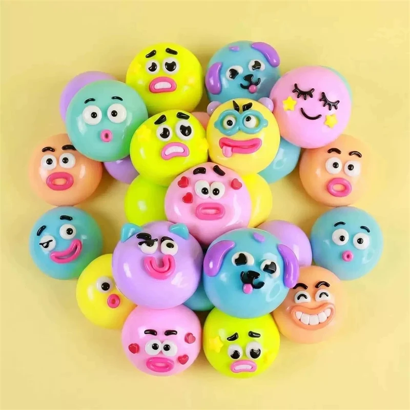 DIY Cute Emoticons Dog Movable Face Squish Squeeze Fidget Toy Mystery Random Assorted Stress Relief for Autism ADHD Adults Gift