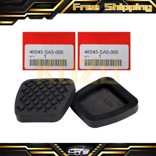 46545-SA5-000 1 par nueva cubierta de goma de almohadilla de Pedal negra compatible con Honda Accord CRX Civic CRV Acura Vigor