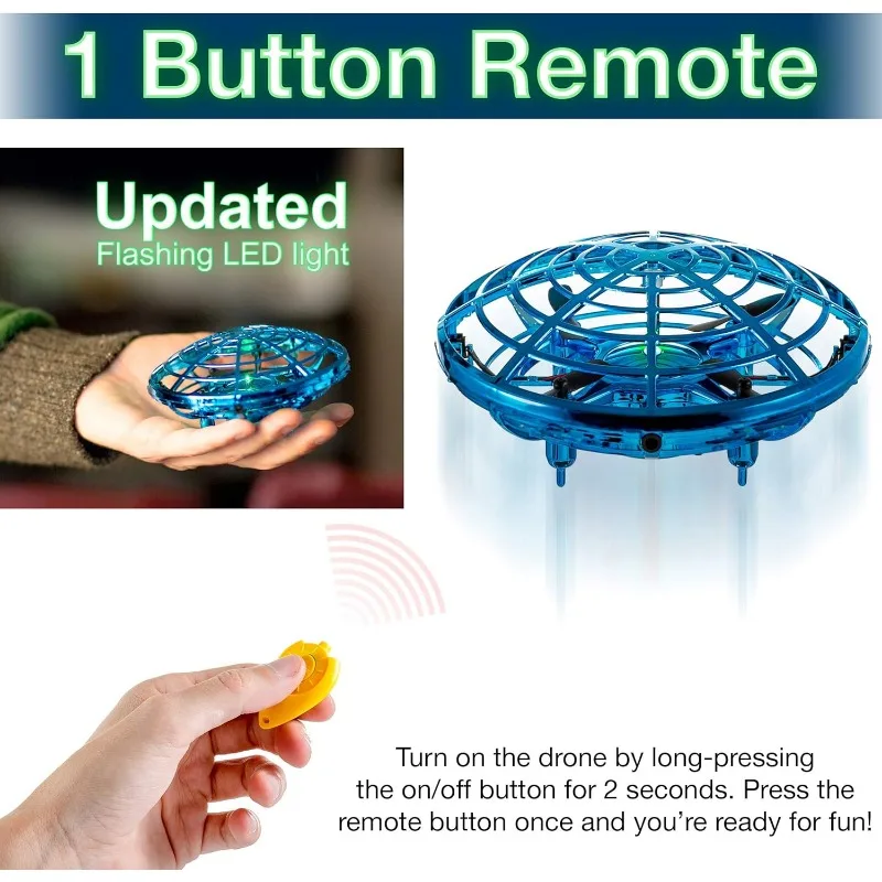 子供用手動ミニおもちゃドローン、LED付きアップグレードUFOフライングボールおもちゃ、USB充電式屋内ドローン