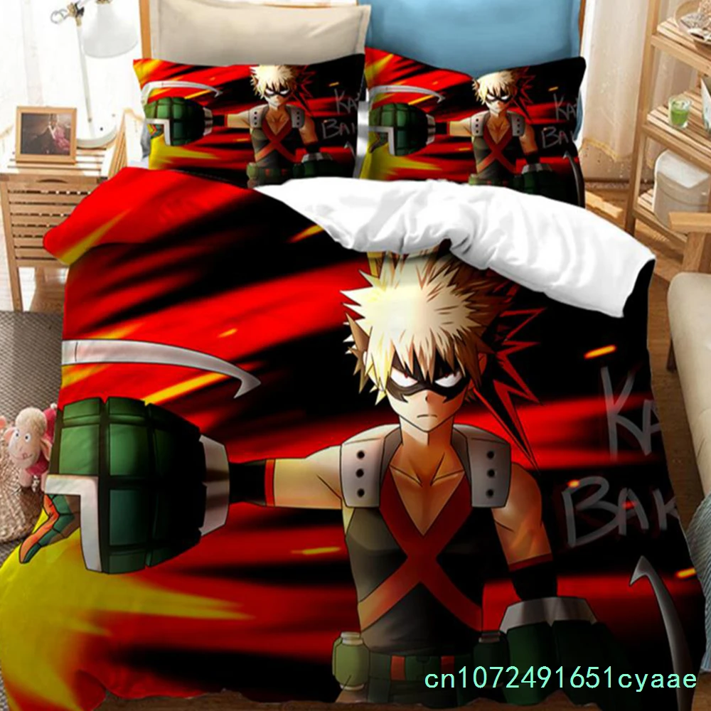 Japan Anime My Hero Academia 3D Printed Bedding Set Duvet Covers Pillowcases Comforter Bedding Set Bedclothes Duvet Cover 05