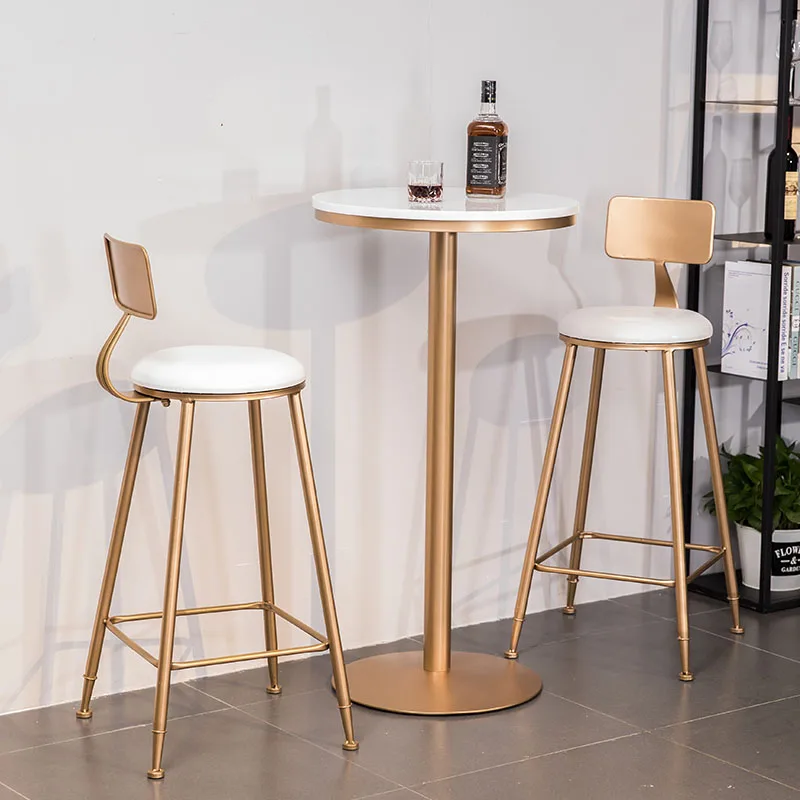 Wholesale Bar Counter Chair Tall Table Chairs Restaurant Drinking Shop Home Metal  Stool  Set