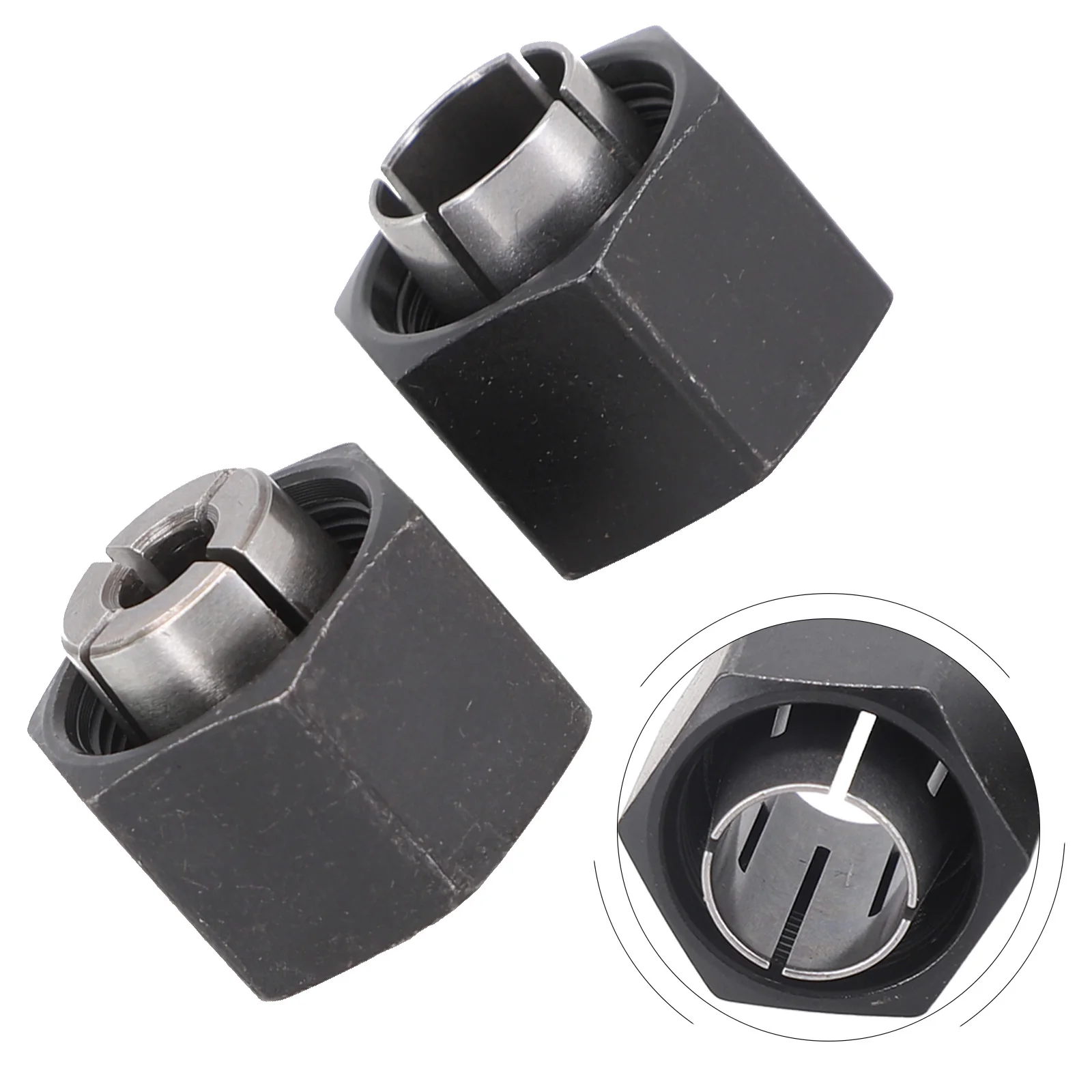 High Quality 2pcs Router Collet Please Confirm The Item Made Of High Quality Specifications Brightness New Practical