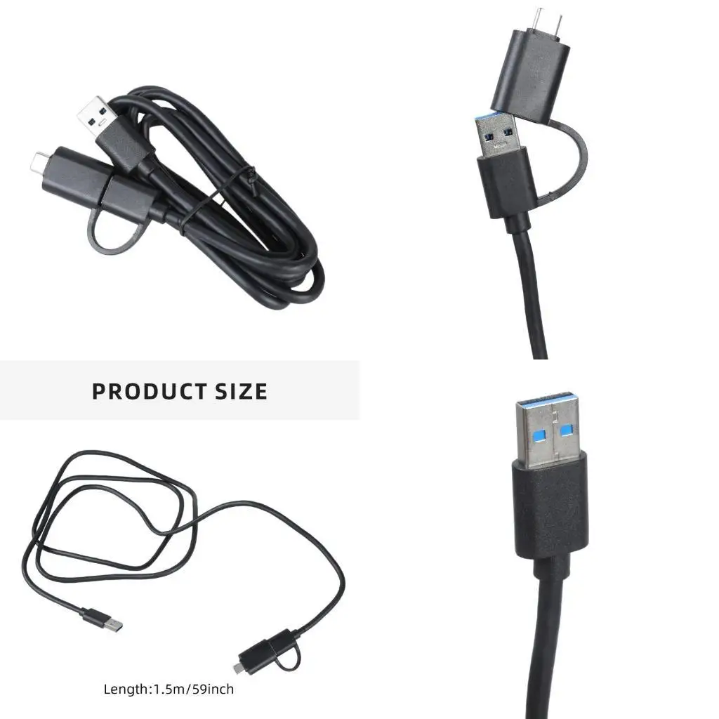 

R53C USB A to C OTG Adapter Cable USB A Male to Type-C Cable Type-C Converter Cable 59inch 15W Fast Charging Cable