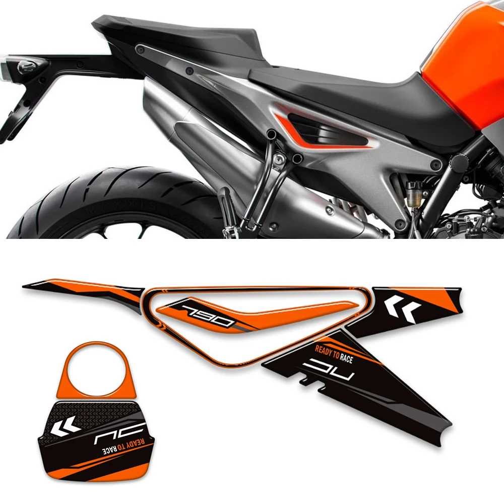 

Для 790duk 790DUK крышка бака мотоцикла, боковые топливные ручки, колено, 3D наклейки, защитные наклейки на лобовое стекло, новый комплект украшений