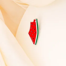 YILUOCD Cute Watermelon Brooch Enamel Geometric Fruit Watermelon Pin Bag Decoration Personalized Jewelry Gift