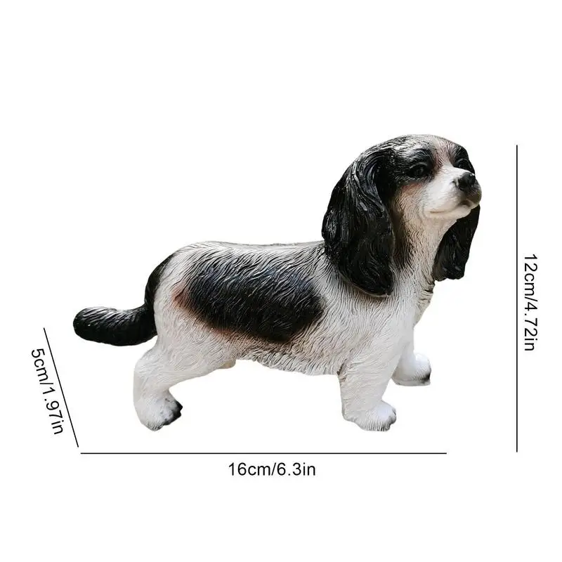 Figurines de chien en résine, Statues de chiot pour jardin, Basset Hound, ornements de cour, Sculptures de collection pour amoureux des animaux