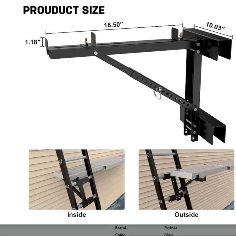 Heavy Duty Adjustable Ladder Jack Scaffolding Bracket 2 Pack Reinforced Steel Platform Support for Painting and Construction