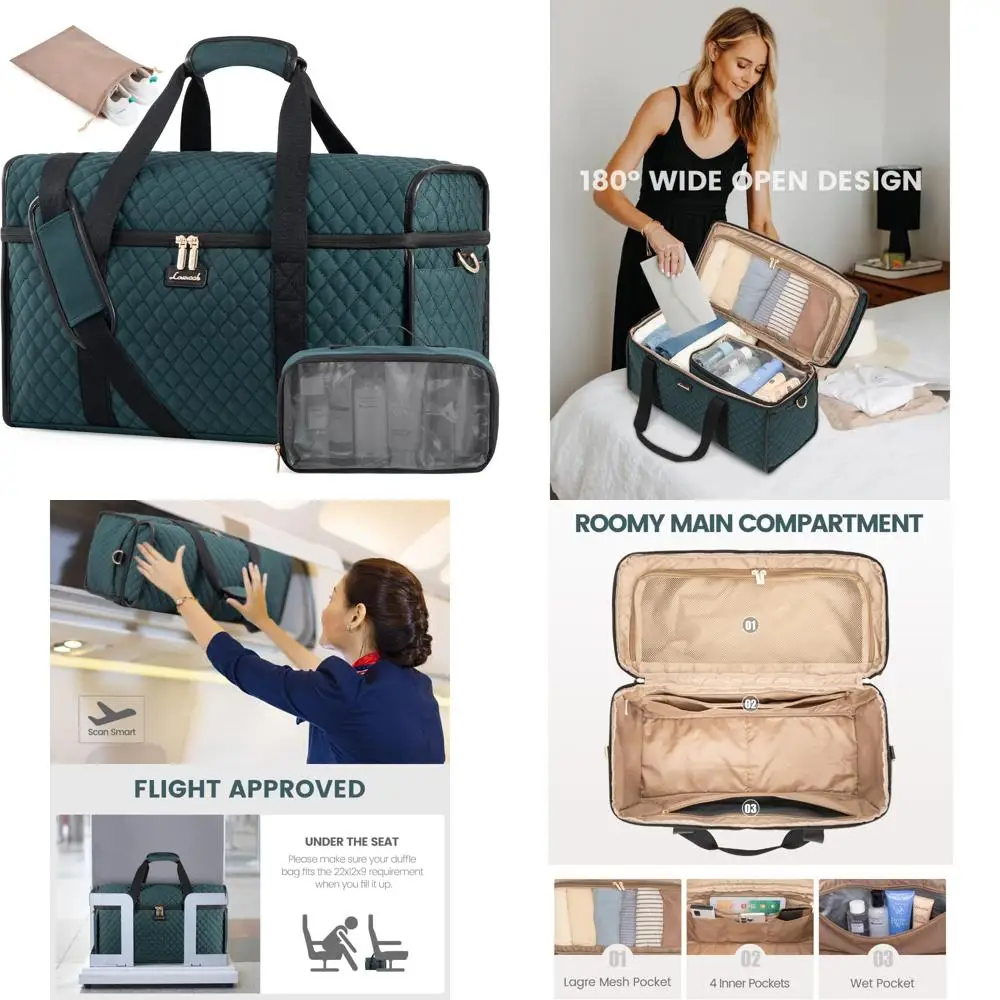 

Набор сумок для ручной клади Weekender с туалетными принадлежностями и влажным карманом, состоящий из 3 предметов, дорожный ночной багаж